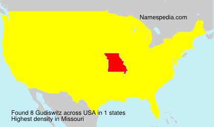 Surname Gudiswitz in USA