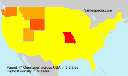 Surname Guertzgen in USA