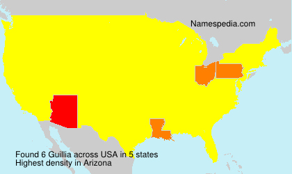 Surname Guillia in USA