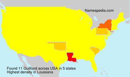 Surname Guilliard in USA