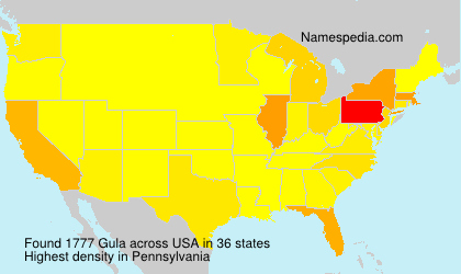Surname Gula in USA