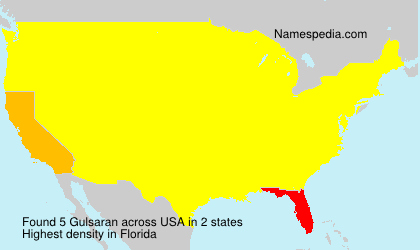Surname Gulsaran in USA