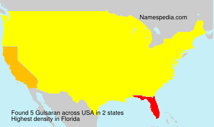 Surname Gulsaran in USA Surname Gulsaran in USA