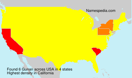 Surname Gunan in USA Surname Gunan in USA