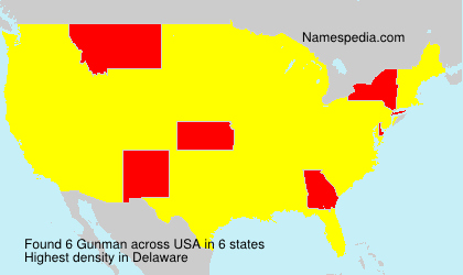 Surname Gunman in USA