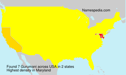 Surname Gurumani in USA