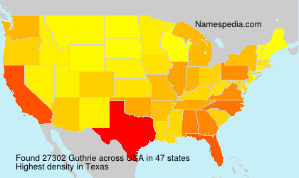 Surname Guthrie in USA