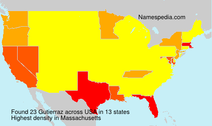Surname Gutierraz in USA