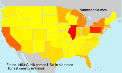 Surname Guzik in USA