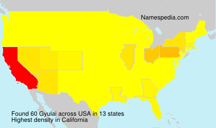 Surname Gyulai in USA