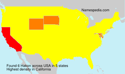 Surname Hakon in USA
