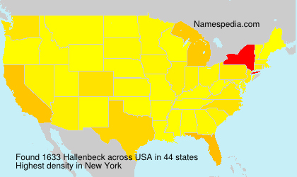 Surname Hallenbeck in USA Surname Hallenbeck in USA