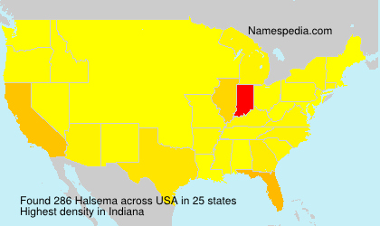 Surname Halsema in USA