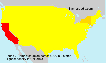Surname Hambarsoumian in USA Surname Hambarsoumian in USA