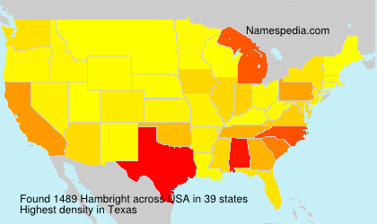 Surname Hambright in USA Surname Hambright in USA