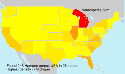 Surname Hamden in USA