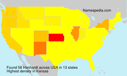 Surname Hanhardt in USA