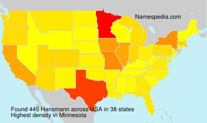 Surname Hansmann in USA