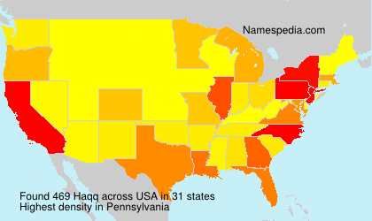 Surname Haqq in USA