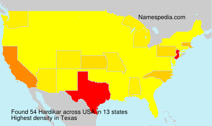 Surname Hardikar in USA