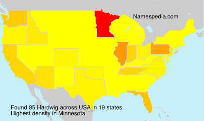 Surname Hardwig in USA