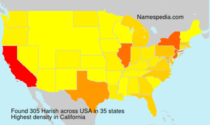 Surname Harish in USA