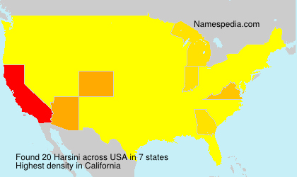 Surname Harsini in USA