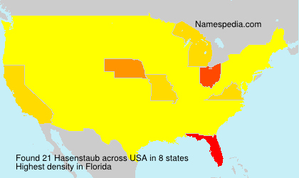 Surname Hasenstaub in USA