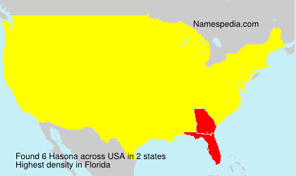 Surname Hasona in USA