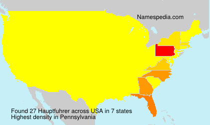 Surname Hauptfuhrer in USA Surname Hauptfuhrer in USA
