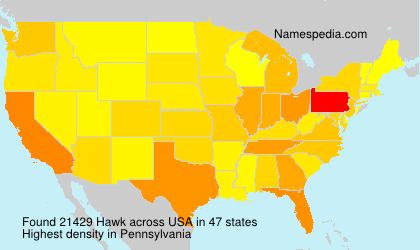 Surname Hawk in USA