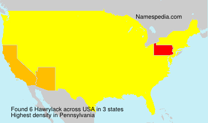 Surname Hawrylack in USA