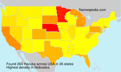 Surname Hazuka in USA