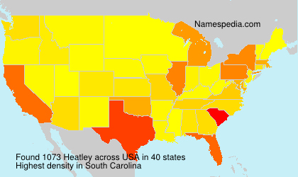 Surname Heatley in USA