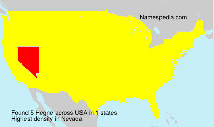 Surname Hegne in USA