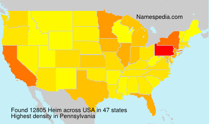 Surname Heim in USA