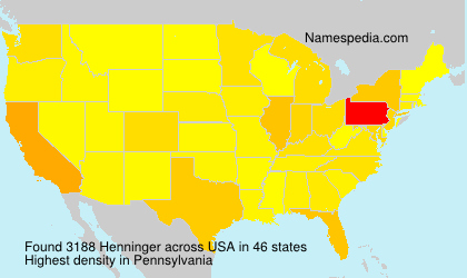 Surname Henninger in USA