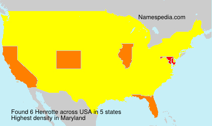 Surname Henrotte in USA