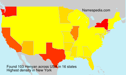 Surname Henyan in USA Surname Henyan in USA