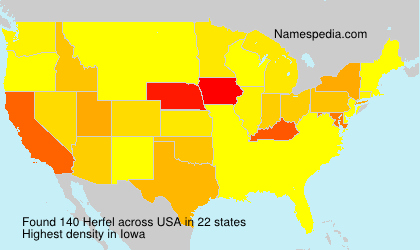 Surname Herfel in USA