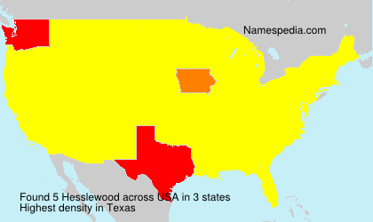 Surname Hesslewood in USA