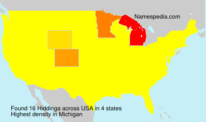 Surname Hiddinga in USA Surname Hiddinga in USA