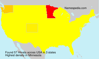 Surname Hiivala in USA Surname Hiivala in USA