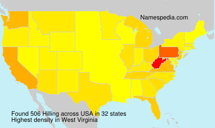 Surname Hilling in USA