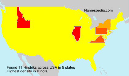 Surname Hindriks in USA