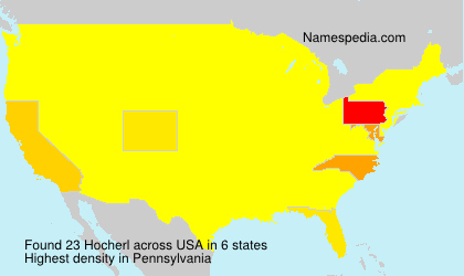 Surname Hocherl in USA