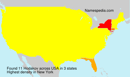 Surname Hodakov in USA
