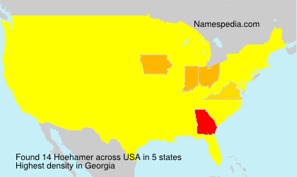 Surname Hoehamer in USA