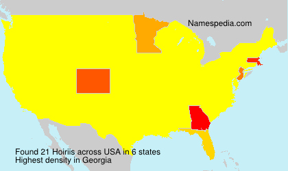 Surname Hoiriis in USA