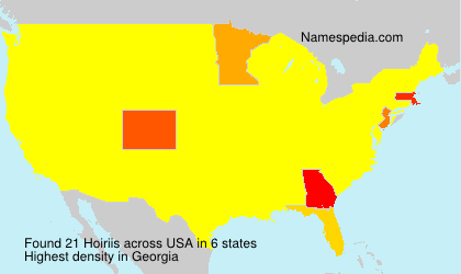 Surname Hoiriis in USA Surname Hoiriis in USA